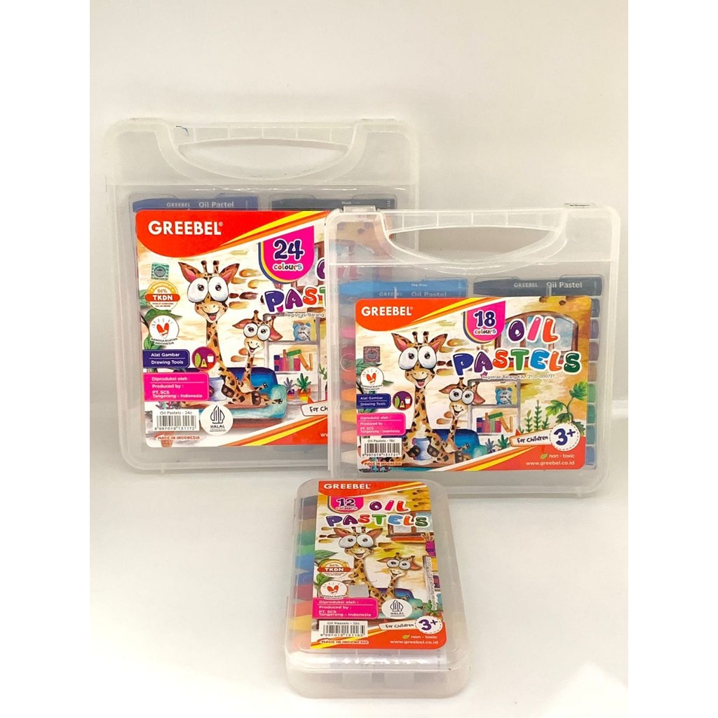 

GREEBEL Crayon Krayon KIDS OIL PASTEL/ tidak berdebu & cerah untuk Sekolah Anak & professional non toxic