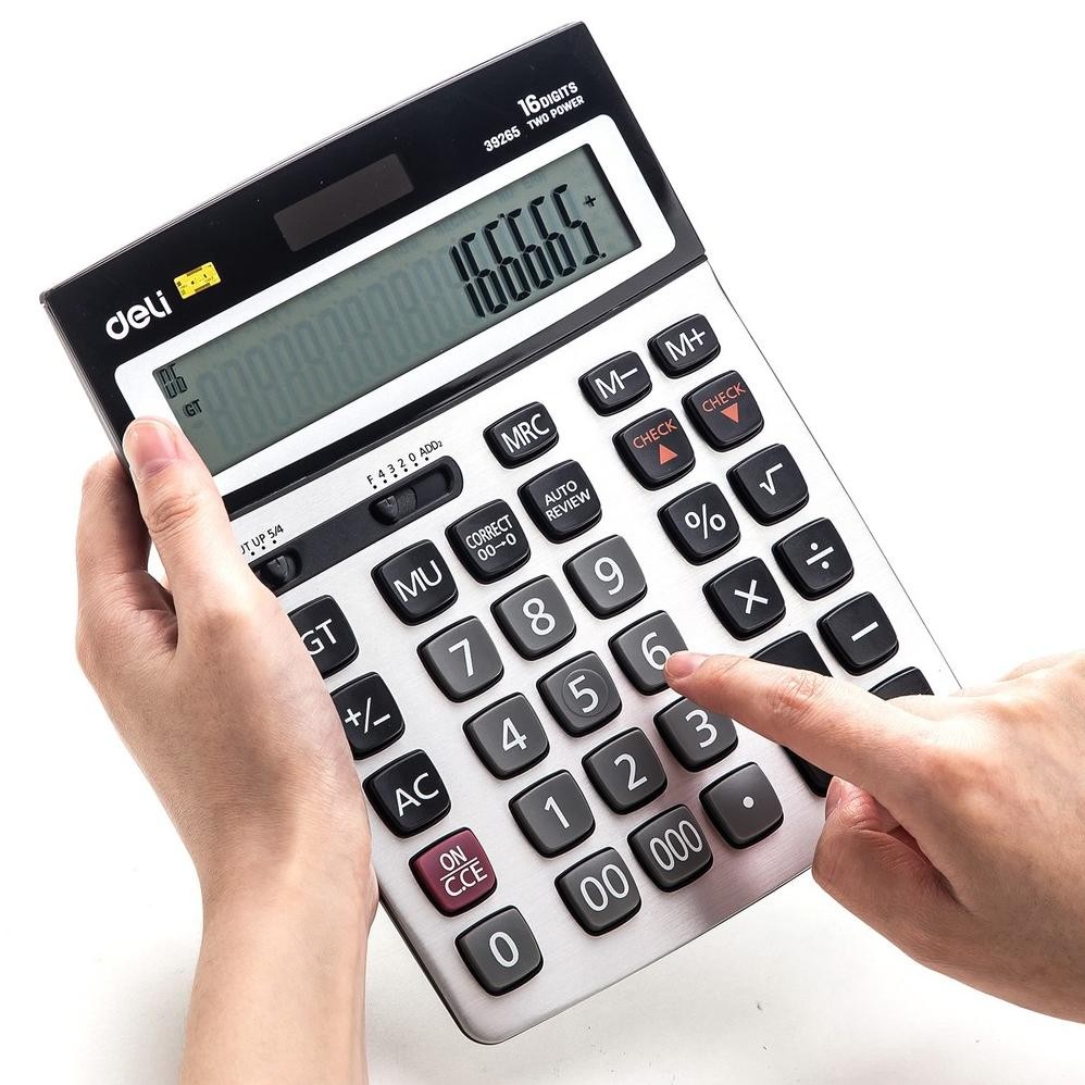 

Deli Kalkulator 120 Check 16 Digit Garansi 3 Tahun LCD besar dan kualitas tinggi E39265