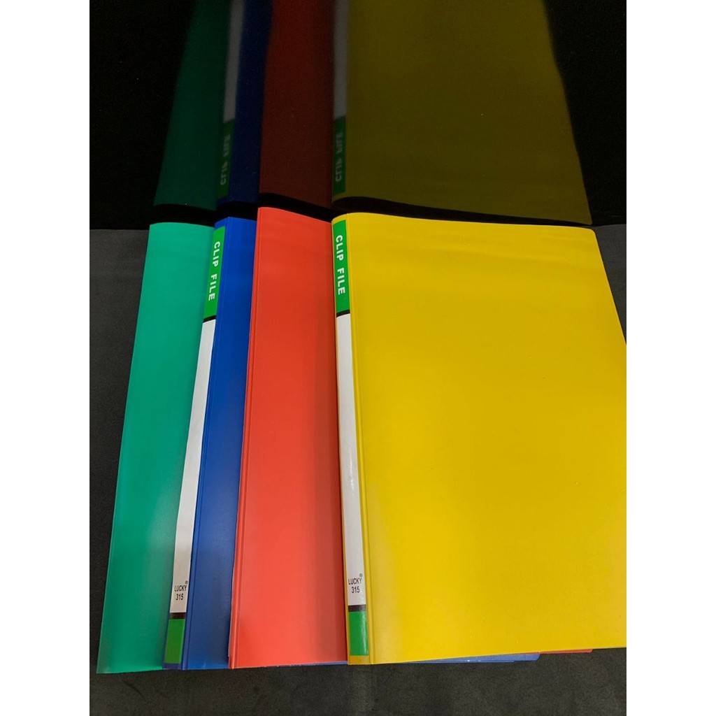 

MAP PLASTIK DOKUMEN JEPIT KLIP FILE CLIP FILE FOLIO F4 LUCKY 315 WARNA WARNI