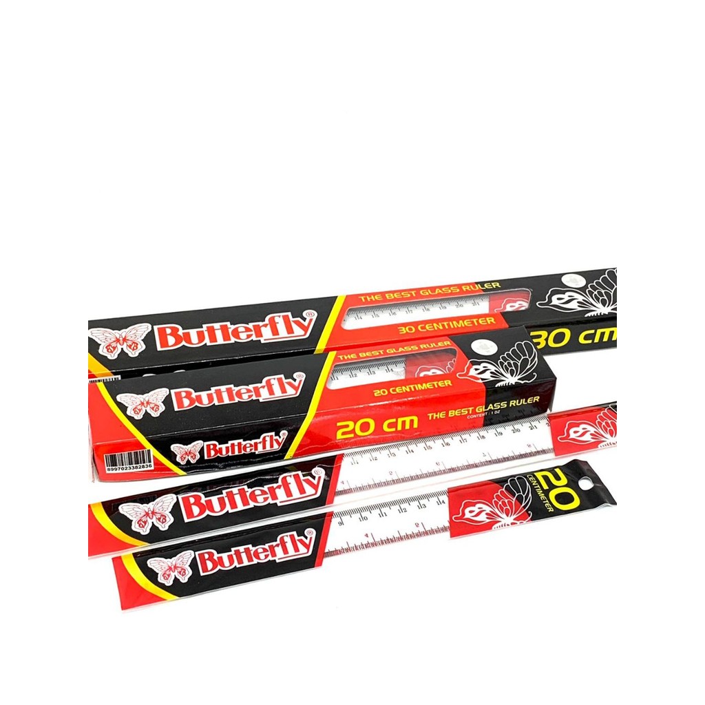 

PER 12PCS Penggaris 30cm Butterfly/ 20cm Butterfly/ 30cm Enter
