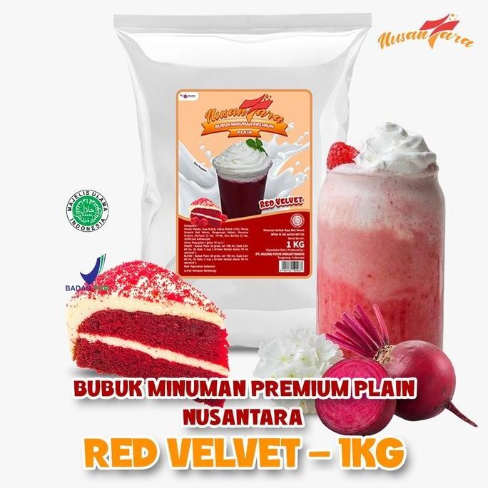 

baru bubuk minuman red velvet premium 1kg - omura nusantara tanpa gula horeka