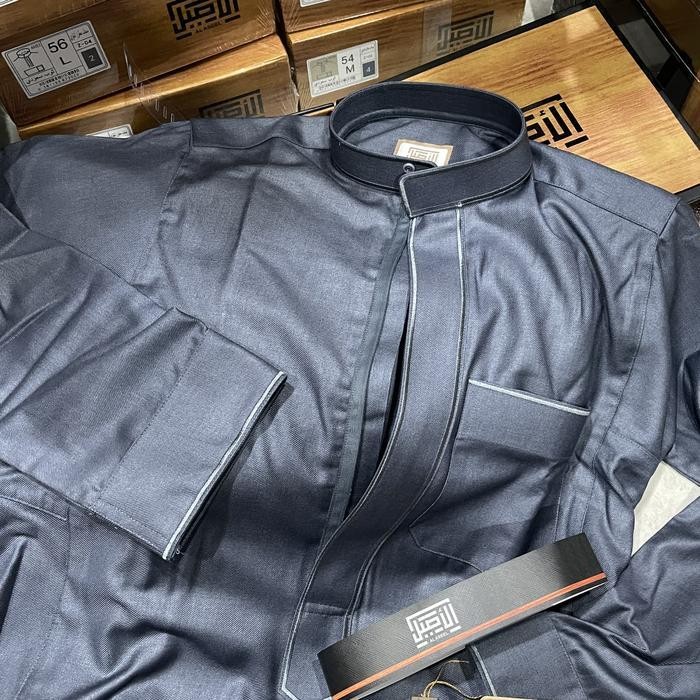 Al Aseel Premier Wool Bordir Resleting - Jubah Saudi - Jualjubaharabia