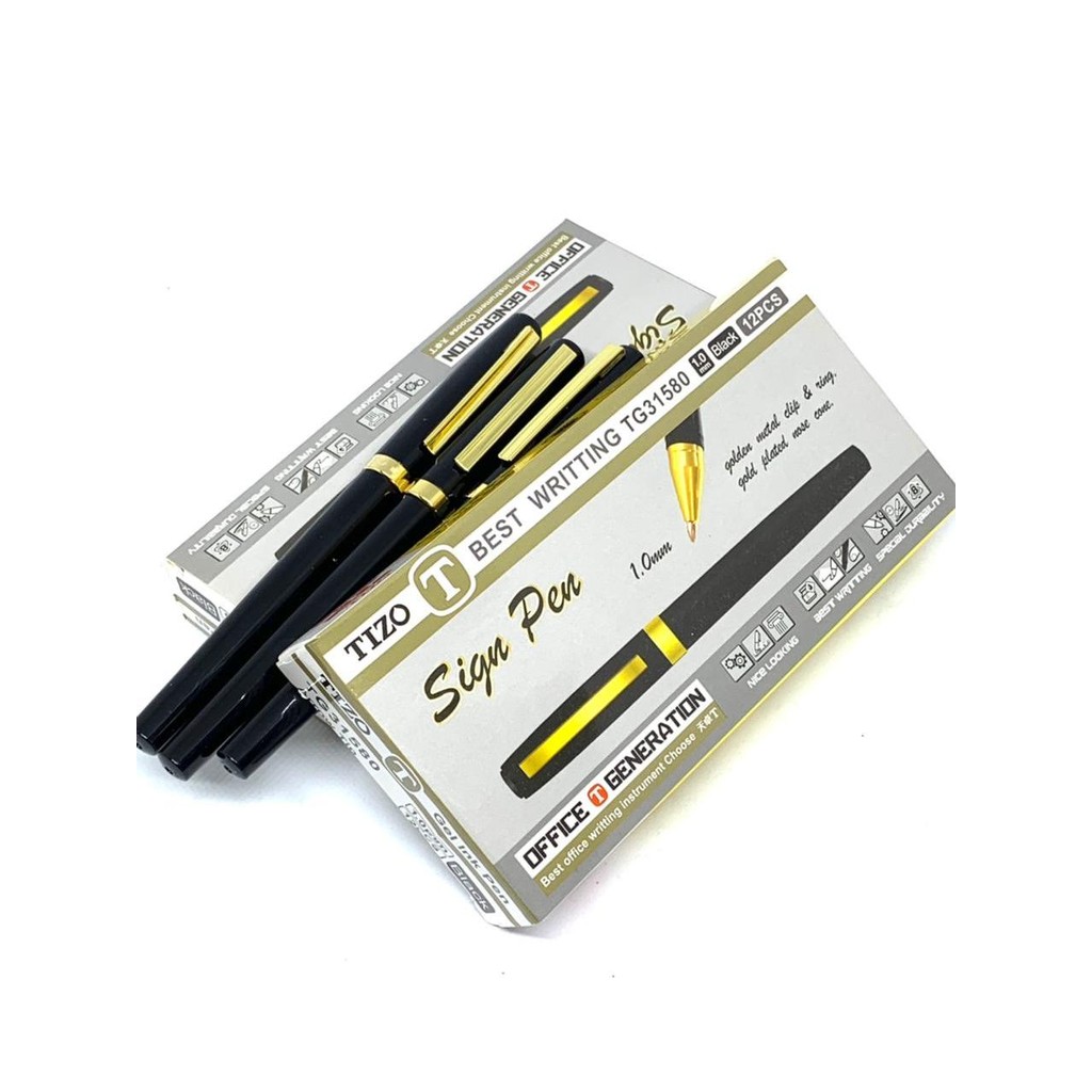 

Ballpoint / Sign Pen / Pulpen Tizo TG31580 1.0mm Hitam / lusin