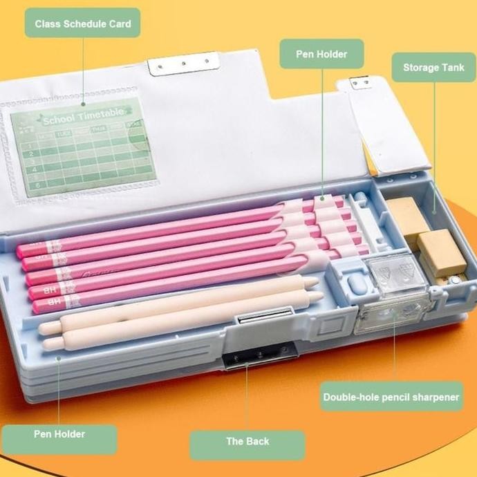 

Baru Kotak Pensil Kartun 2 Layer + Rautan | Tempat Pensil Lucu Anak Multifungsi