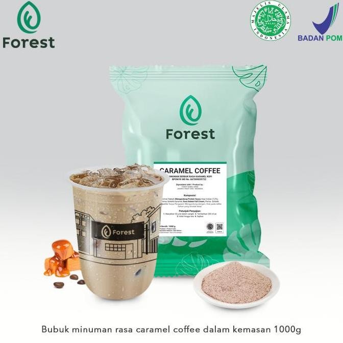 

baru bubuk minuman caramel coffee 1 kg - forest bubble drink rasa kopi karamel