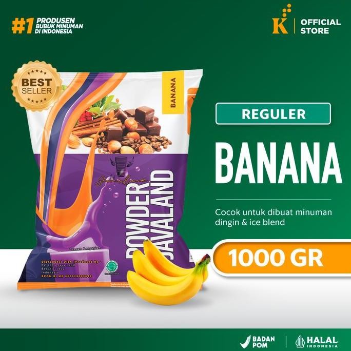

baru bubuk minuman rasa pisang 1kg - banana original bubble drink javaland