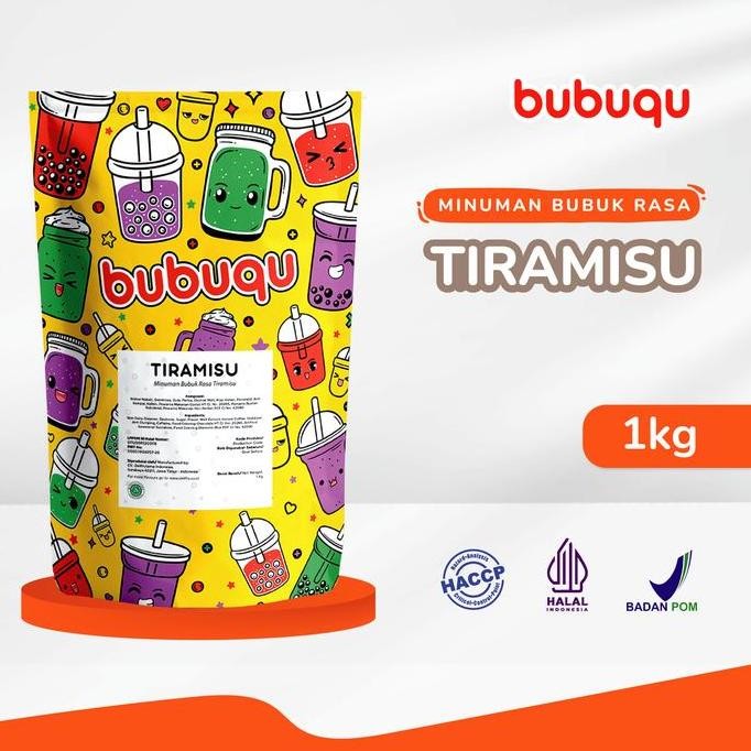 

baru bubuk minuman tiramisu latte 1kg - bubuqu powder rasa tiramisu susu