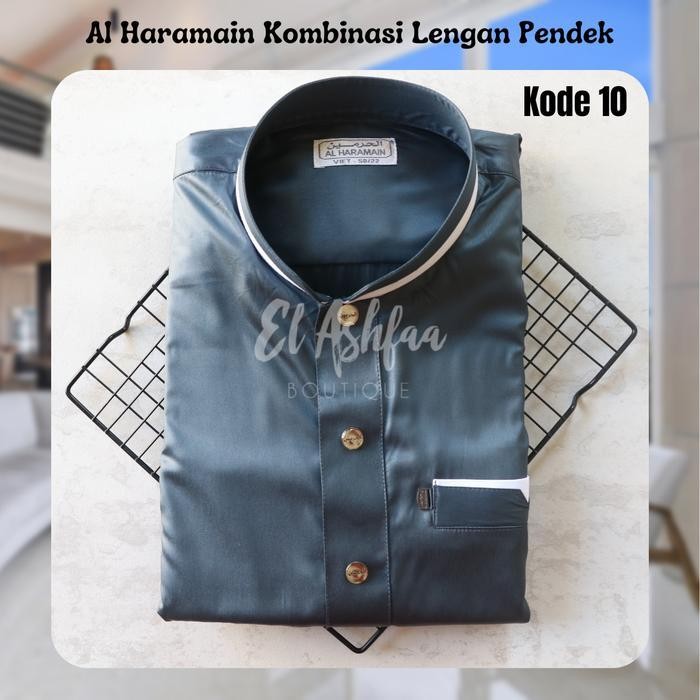 Jubah Saudi | Al Haramain Kombinasi Lengan Pendek