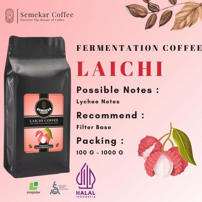 

baru kopi semekar laichi fermentation 1kg - anaerob natural roasted beans arabika
