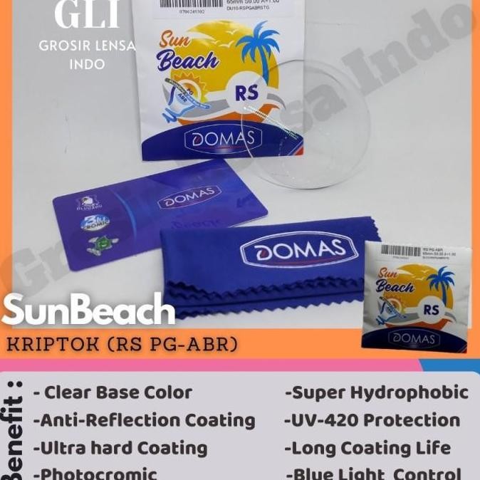 Lensa kacamata Kryptok Anti Blueray Photocromic by Domas