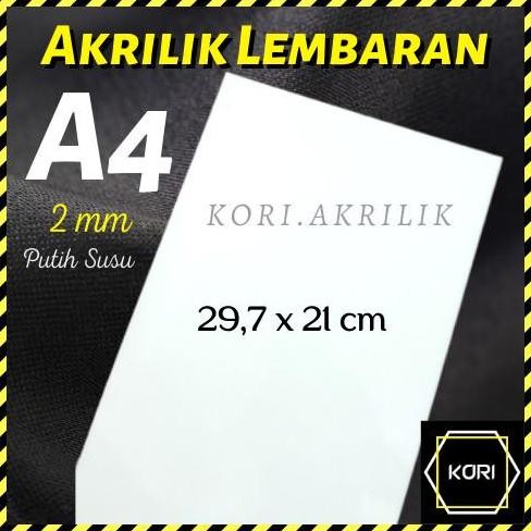 

[Expert] Akrilik Acrylic Lembaran A4 2 mm Putih Susu 29,7 x 21 cm
