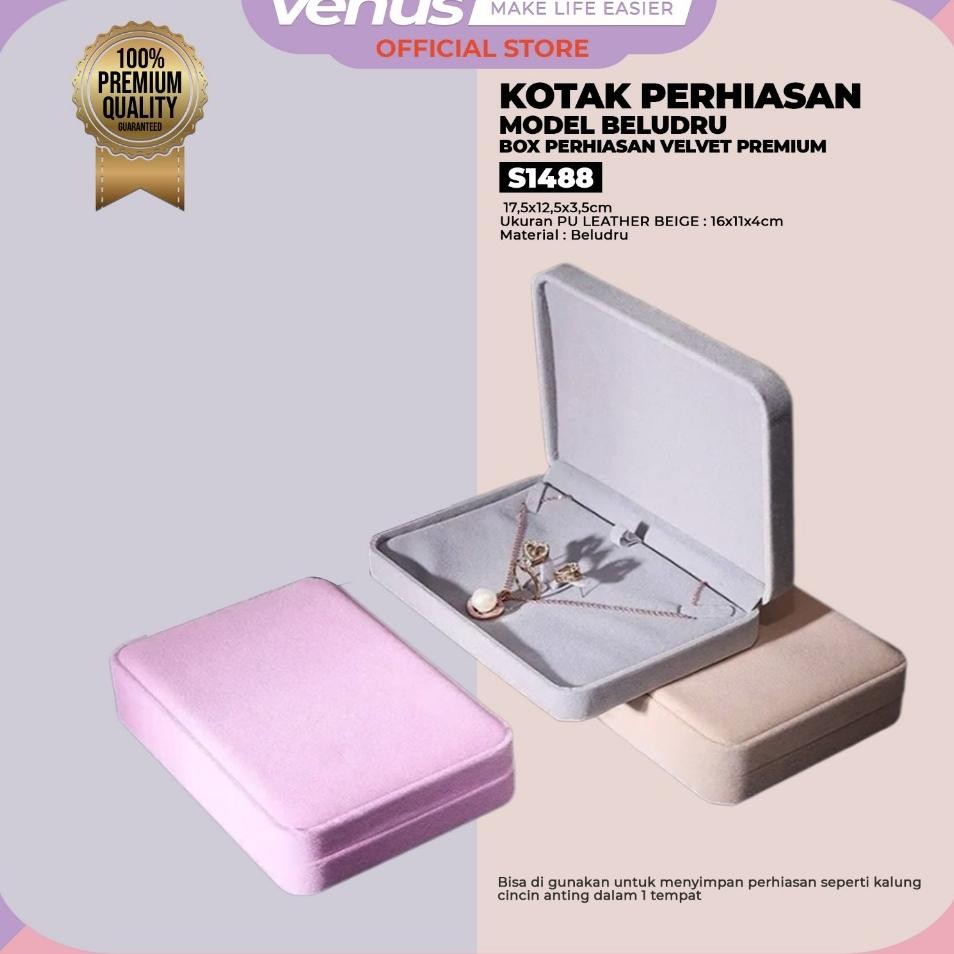 Kotak Set Perhiasan El Beludru Set Kotak Kalung Anting Cincin Box Perhiasan Veet Tempat Penyimpanan 