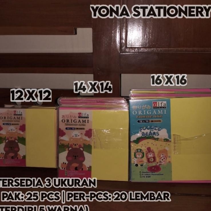 

Gami Bolak Balik Alfa Tersedia 3 Ukuran 12X12 Cm 14X14 Cm 16X16 Cm 1 Pak 25 Pcs Pecs 20 Lembar