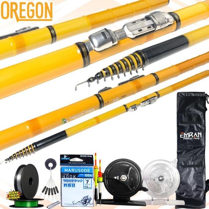 Tegek Set Kolong Oregon Panda Set Lengkap Joran Pancing Reel