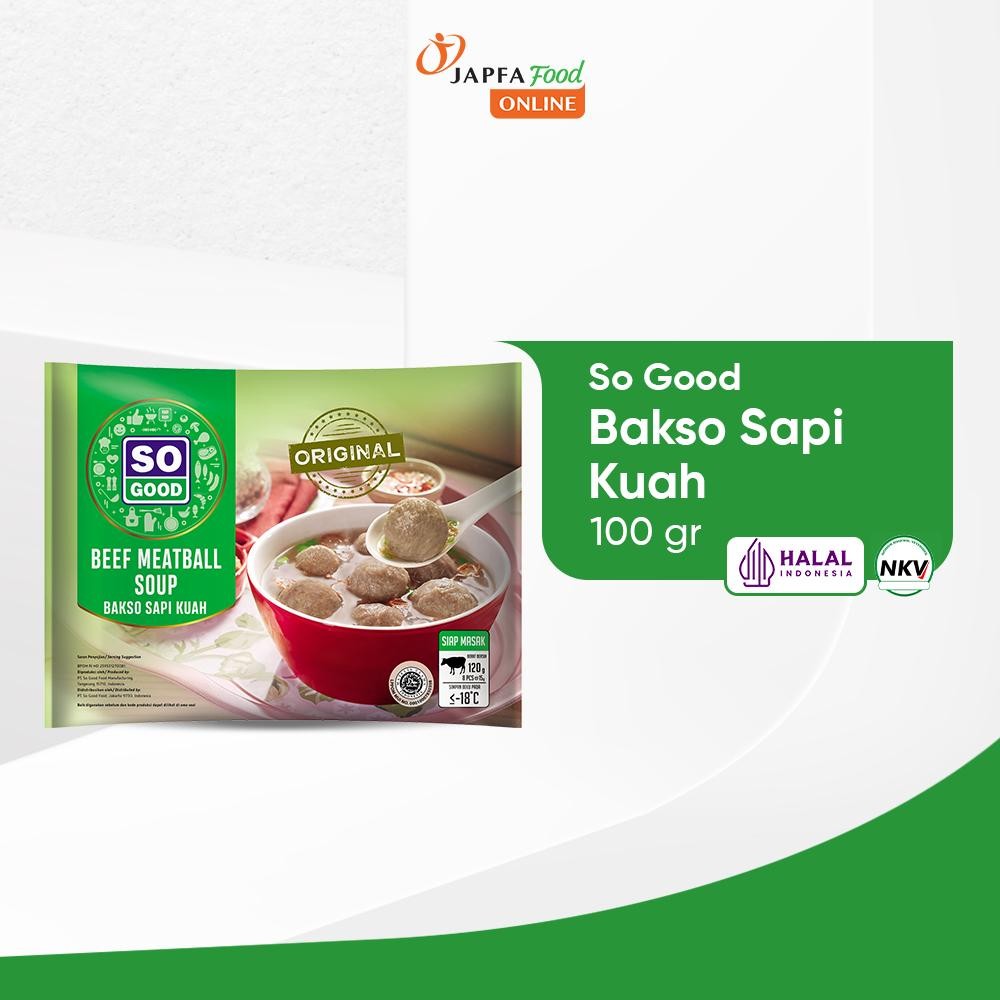 

So Good Bakso Sapi Kuah 100gr / Bakso Sapi Instant Halal dengan Kuah Spesial Siap Masak