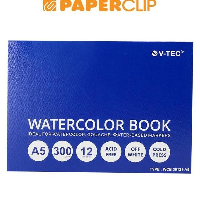 

Sale Watercolor Book V-Tec 30121 A5 300Gsm 12S