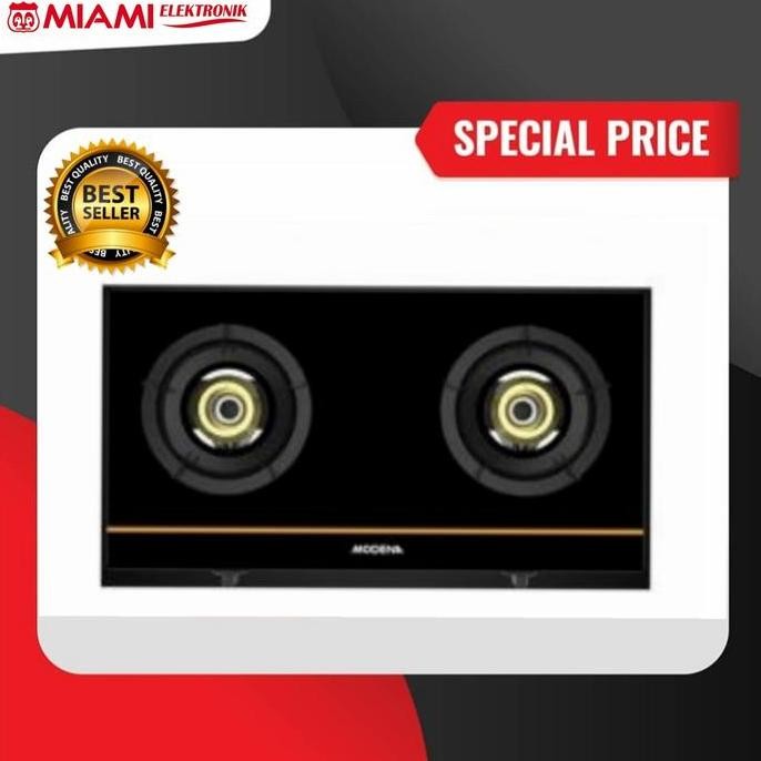 TERLARIS - Modena Kompor Gas Kaca 2tungku Giusto / Kompor Modena PC2721L / Built in Hob Modena
