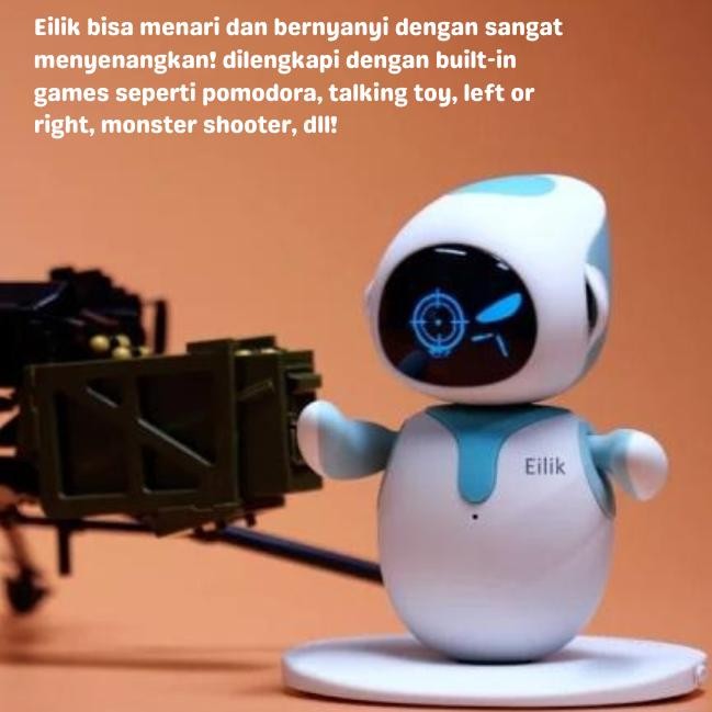 Eilik Robot / Mainan Robot Interaktif / Robot Lucu / Emotional Robot / Robot Pintar / Cute Robot