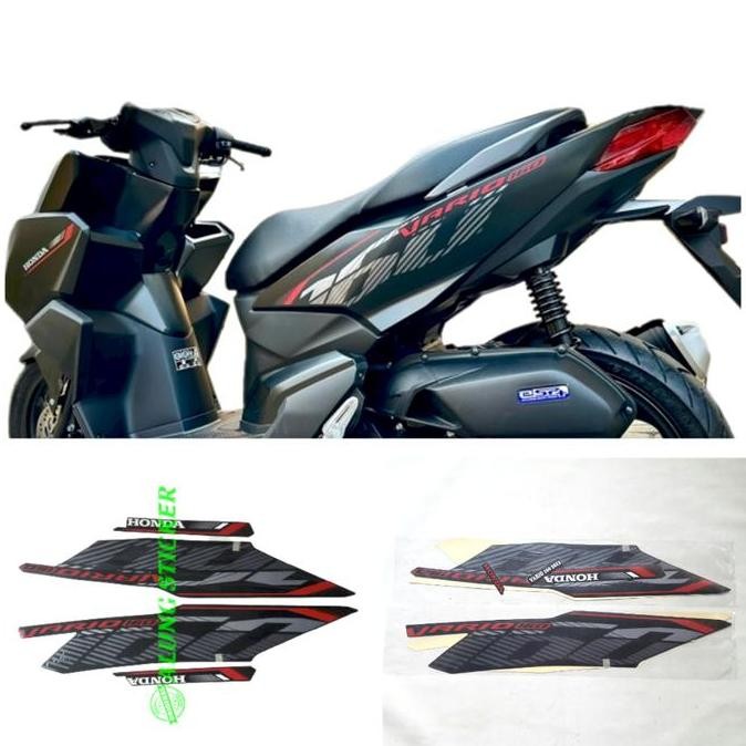 TERLARIS STIKER STRIPING LIS LES BODY MOTOR HONDA VARIO 160 2023 FULL HITAM