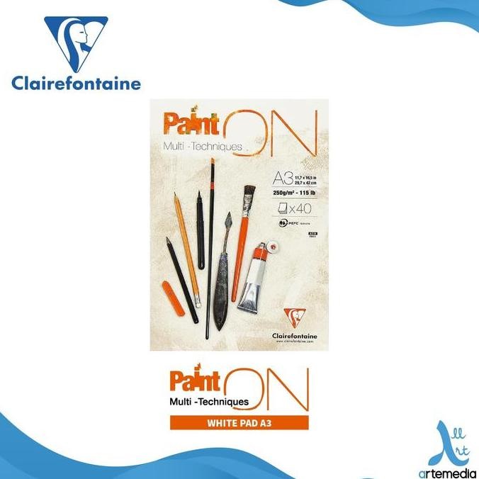 

Sale Buku Sketsa Clairefontaine Paint On A3 White Paper Multi Technique Pad