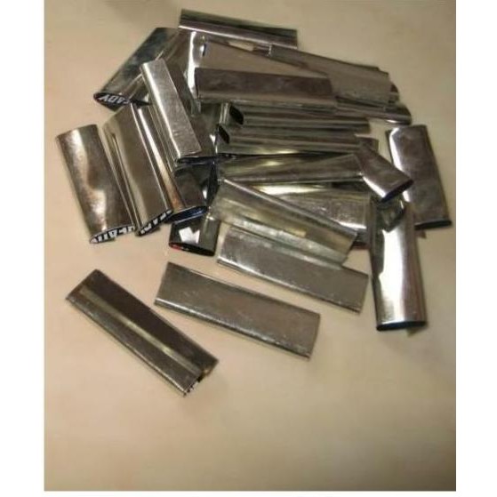 clamp seng besi packing paking tali kuning straping band klem machine