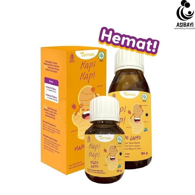 

Temoo Hap Hap Madu Jamu Temulawak Sidat Nafsu Makan Herbal Anak