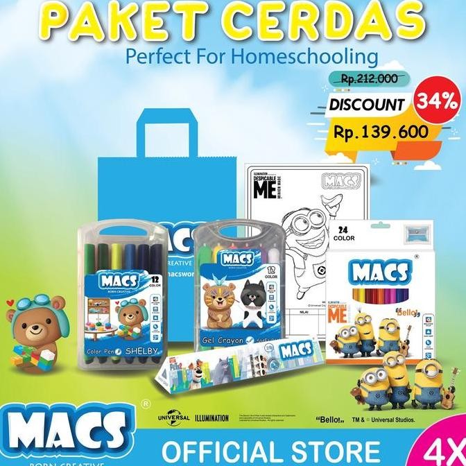

TERMURAH - Macs Paket Cerdas Mewarnai Pensil Warna Gel Crayon Color pen Set