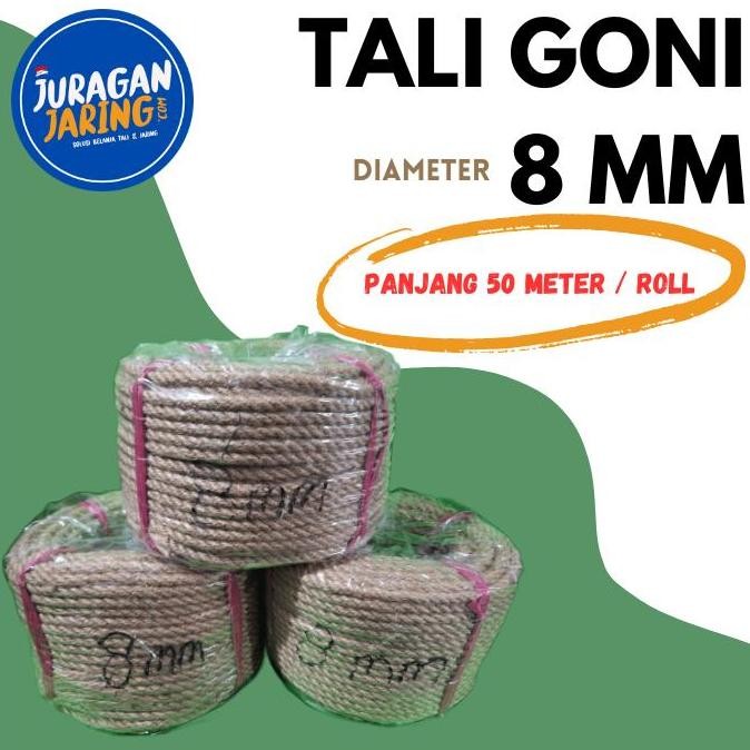 

Tali Tambang Goni 8 mm tali garukan kucinh Jute Sisal harga per roll