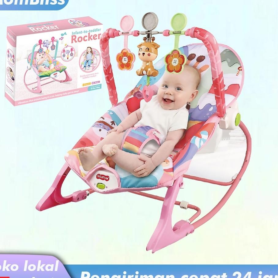 Ayunan Bayi Duduk Goyang Bouncer Bayi Kursi Goyang Bayi Manual