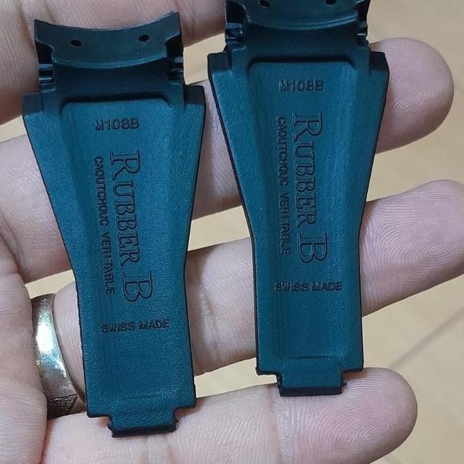 Baru Strap Rubber/Tali Karet/Rolex Deep Sea+Buckle 21 MM Watch Black