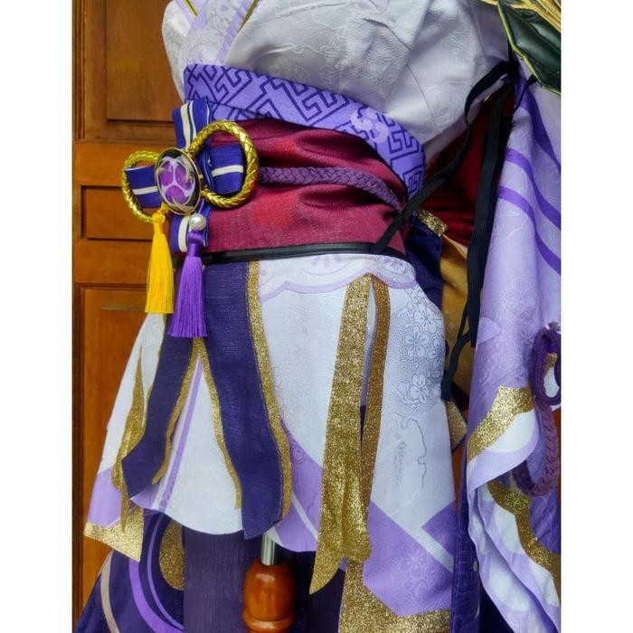 Ac Berkualitas Genshin Impact Raiden Shogun Costume Cosplay Rental Fullset (Kostum Cosplay Sewa Full