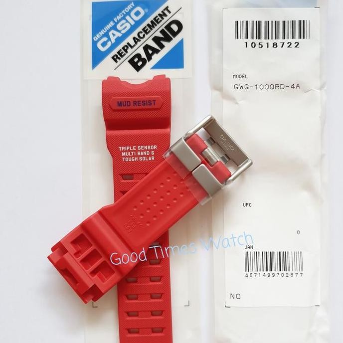 Baru STRAP G-SHOCK GWG-1000RD-4A GWG 1000RD GWG 1000 Casio Original