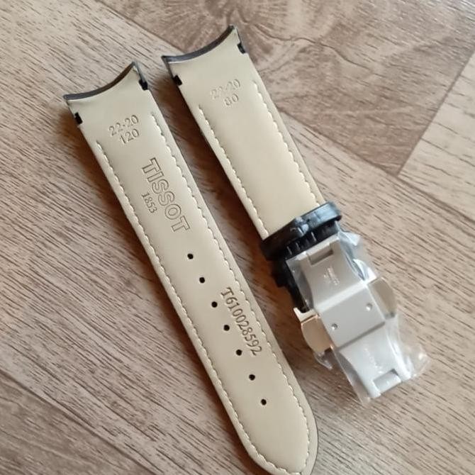 Baru Tali Jam Kulit Curved Melengkung Untuk Jam Tissot T610028592