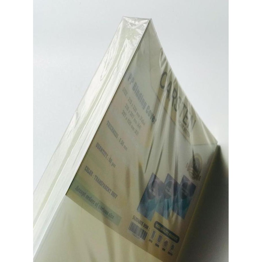 

New Plastik jilid Cover mika doff 0.50 mm Folio isi 50 lembar
