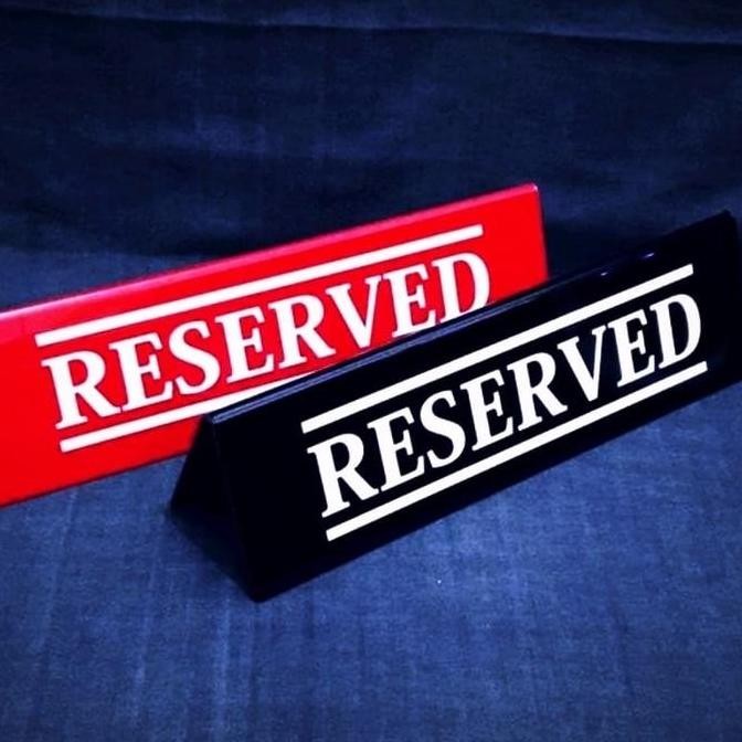 

New Akrilik papan nama meja Reserved