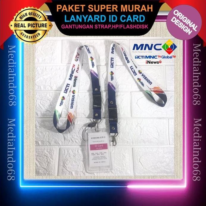 

New MNC GROUP Lanyard / Tali Gantungan ID Card - Free Strap ID, HP/Flashdisk (Paket Lengkap Exclusive)