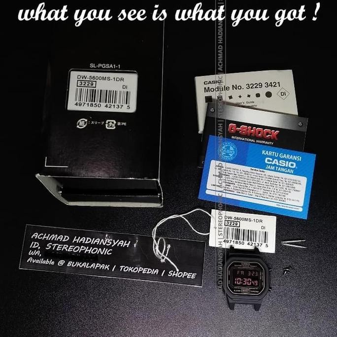 Baru Modul GShock DW5600-MS | Modul DW5600 MS | Modul DW5600MS DW-5600 MS