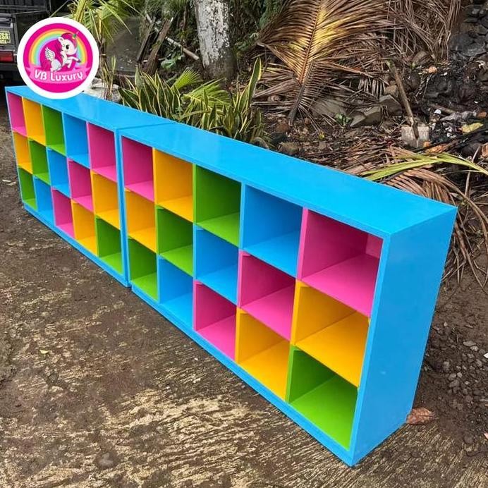 New PREMIUM LOCKER LOKER SEKOLAH PAUD TK RAK BUKU TAS WARNA WARNI SCHOOL