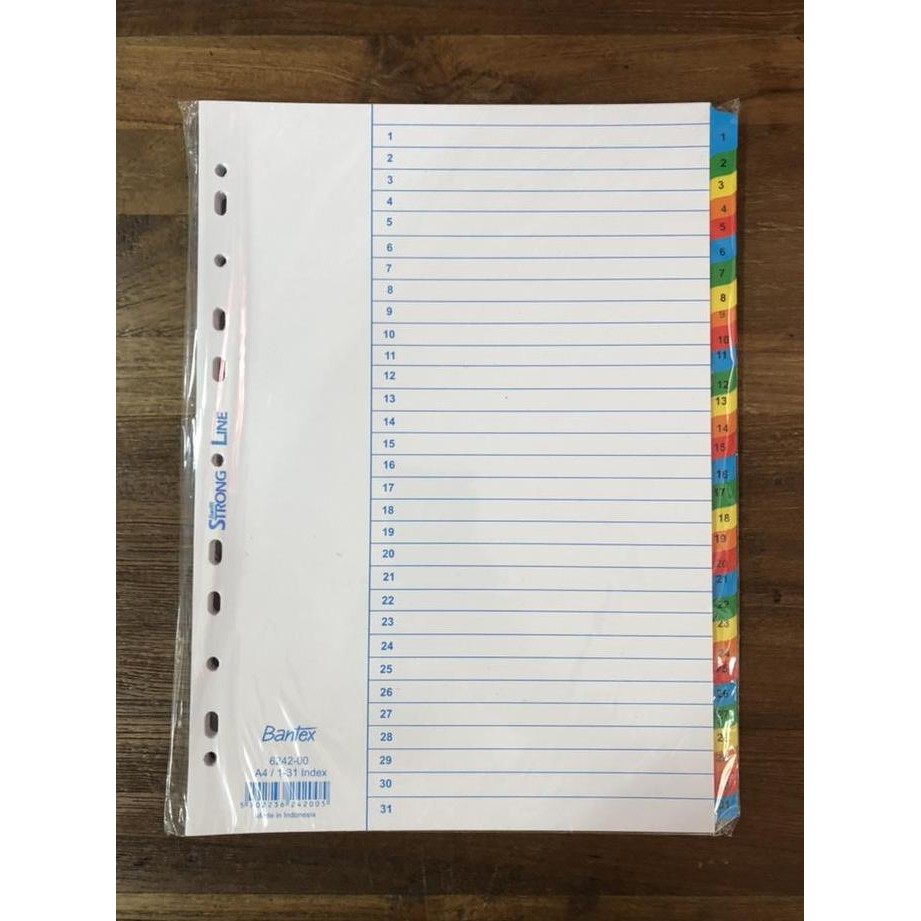 

New Devider / Divider / Pembatas Dokumen Bantex 1-31 6242