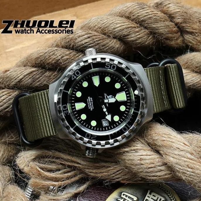 Tali Strap Jam Tangan Canvas Kanvas Ballistic Zulu Nato 22 mm 22mm