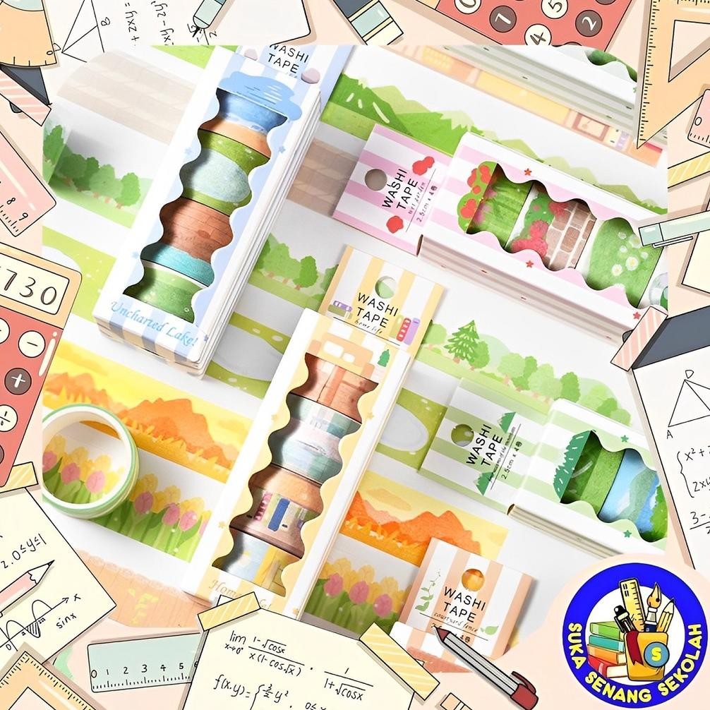 

Rd1- 4 Pcs Washi Tape Diy Motif Pemandangan At0119