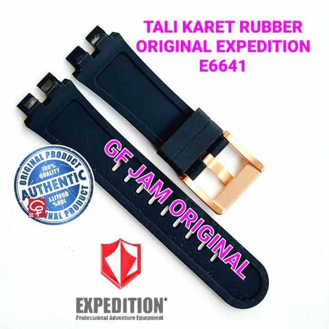 Baru TALI KARET RUBBER EXPEDITION ORIGINAL E6641 E 6641 MC TALI JAM TANGAN