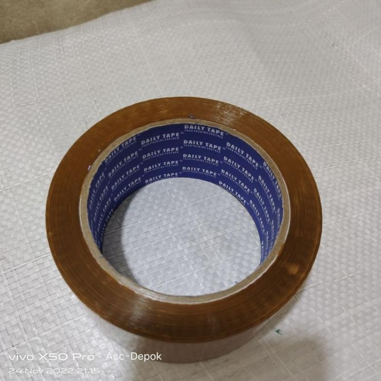 

Rd1- Lakban Bening Coklat 45Mm X 100 Yard Merek Daily Tape