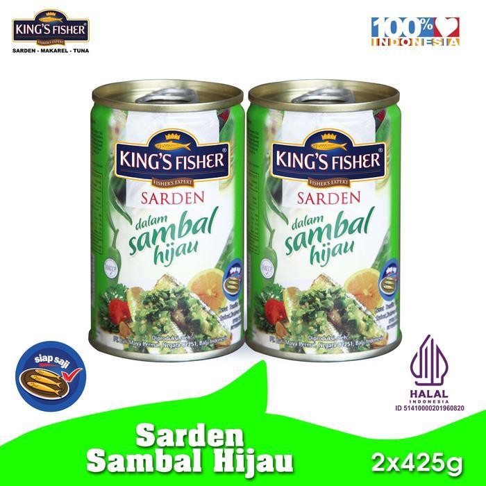 

DMS PAKET 2 PCS King's Fisher Sarden Sambal Hijau Makanan Kaleng 425 g