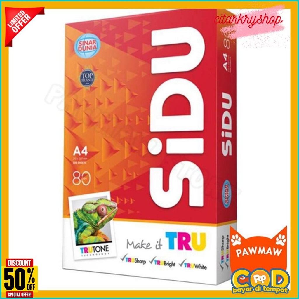 

Kertas Hvs A4 80 Gram Sinar Dunia ( Rim ) Diskon Setengah Harga