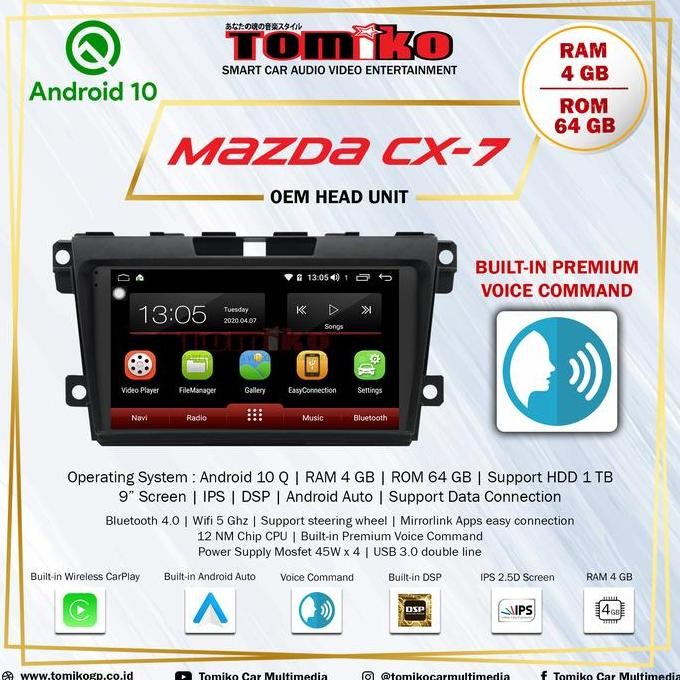 // Tomiko Head Unit Android Oem Mazda Cx7 //