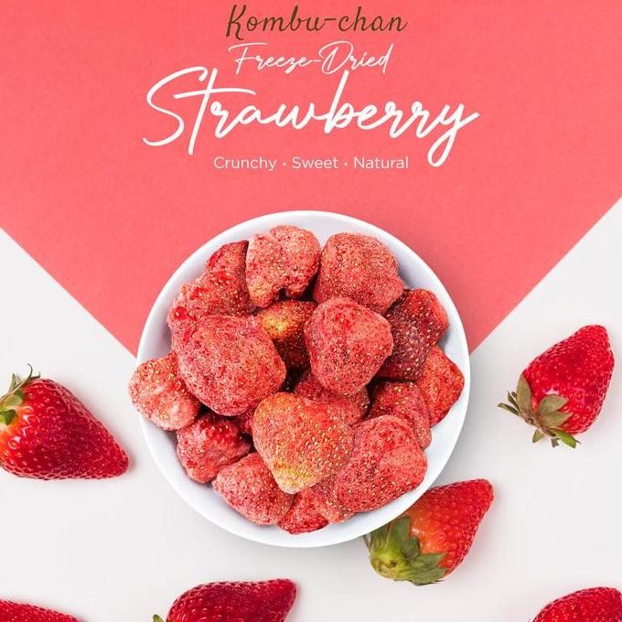 

Cemilan Snack Freeze Dried Fruit Strawberry 1 Kg Strawberry Utuh Kering Manis Untuk Snack Topping Oatmeal Kue Minuman Granola
