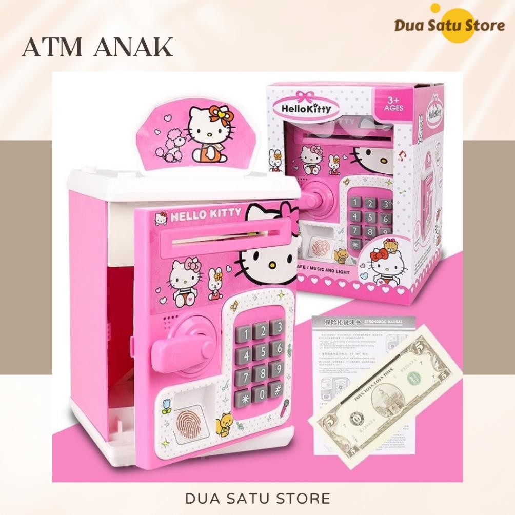 Celengan ATM Anak Sidik Jari & Password Karakter