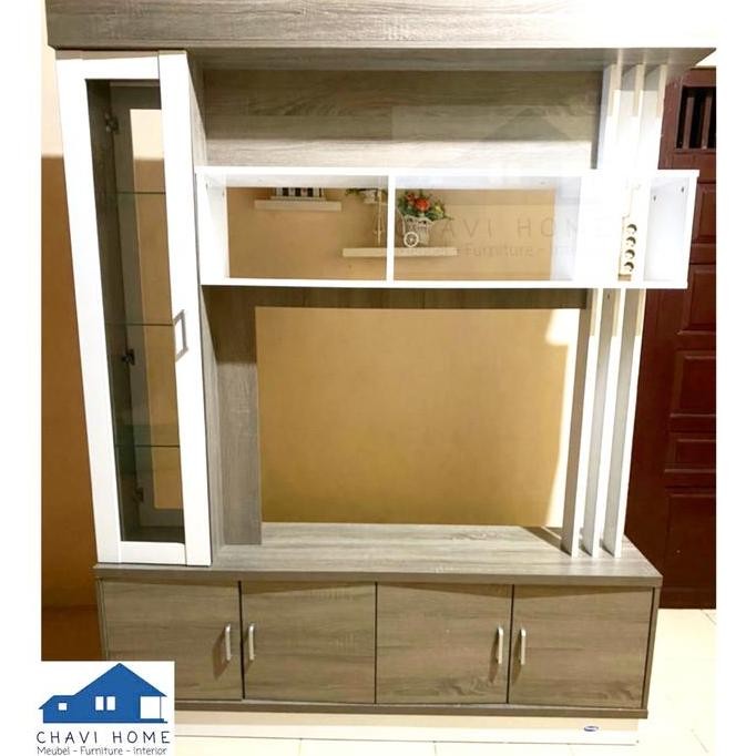 Partisi Ruangan Penyekat Ruangan 2 Sisi Meja Tv Serbaguna Minimalis