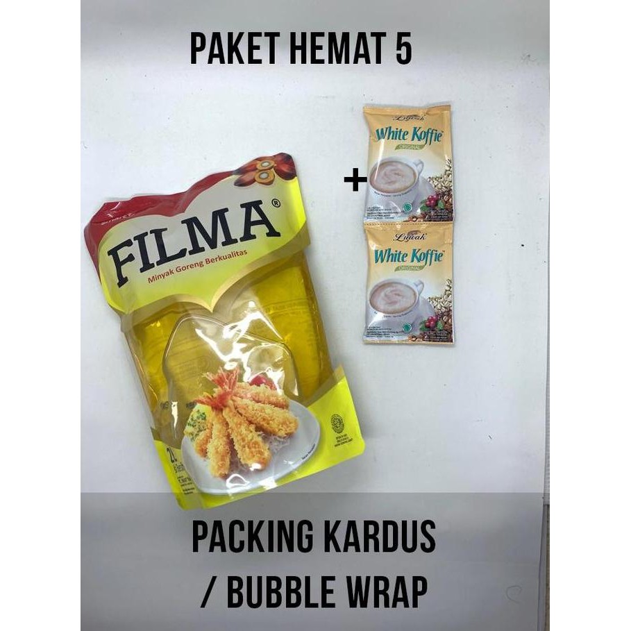 

BUNDLING PAKET HEMAT MINYAK FILMA 2L + 2PCS LUWAK WHITE COFFEE